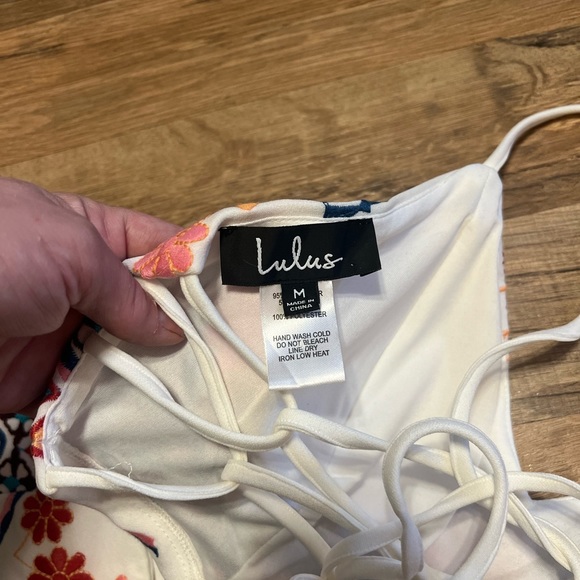 Lulus rhythm is going to get you embroidered shorts and tank in white - Picture 10 of 13